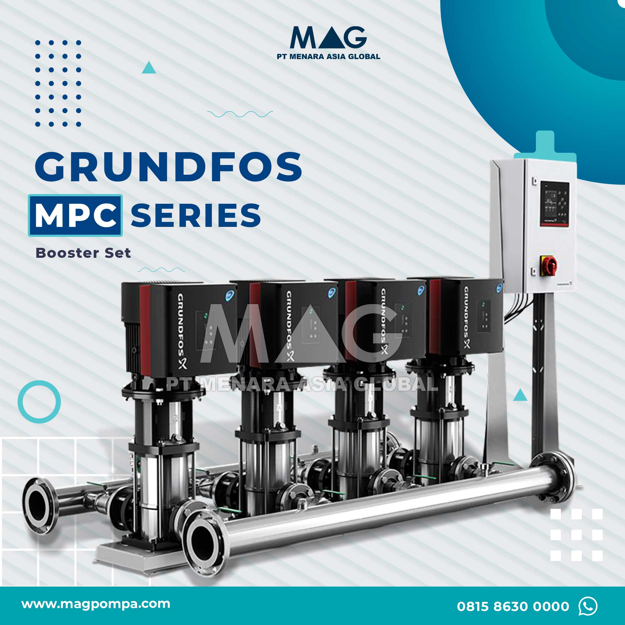 Set Pompa Booster Grundfos MPC Series